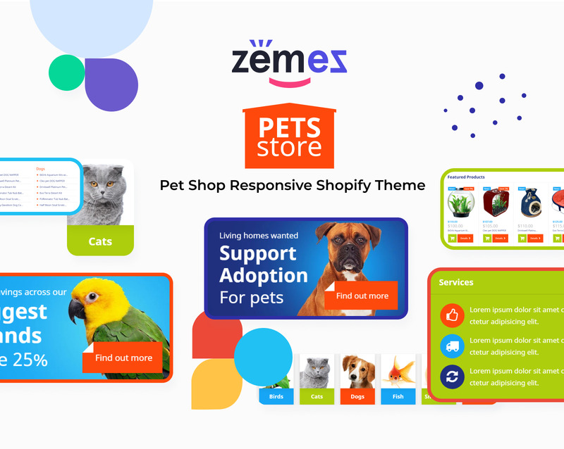 Animals and Pet Shop Responsive Shopify Theme